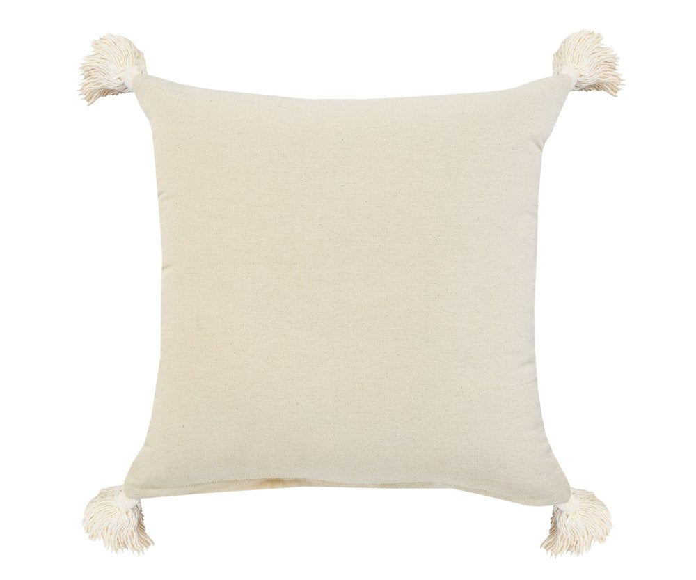 14" X 36" Blue And Off-White 100% Cotton Striped Zippered Pillow