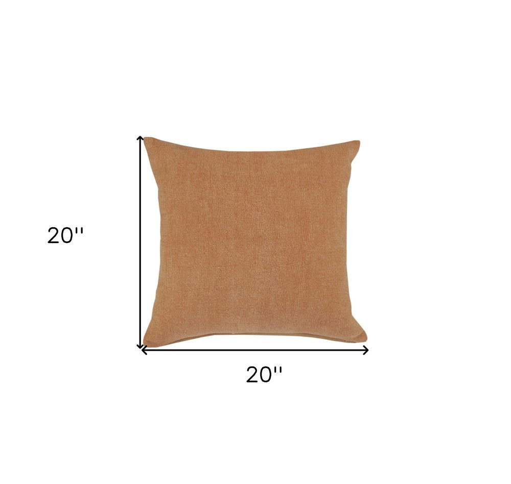 20" Gray Cotton Throw Pillow