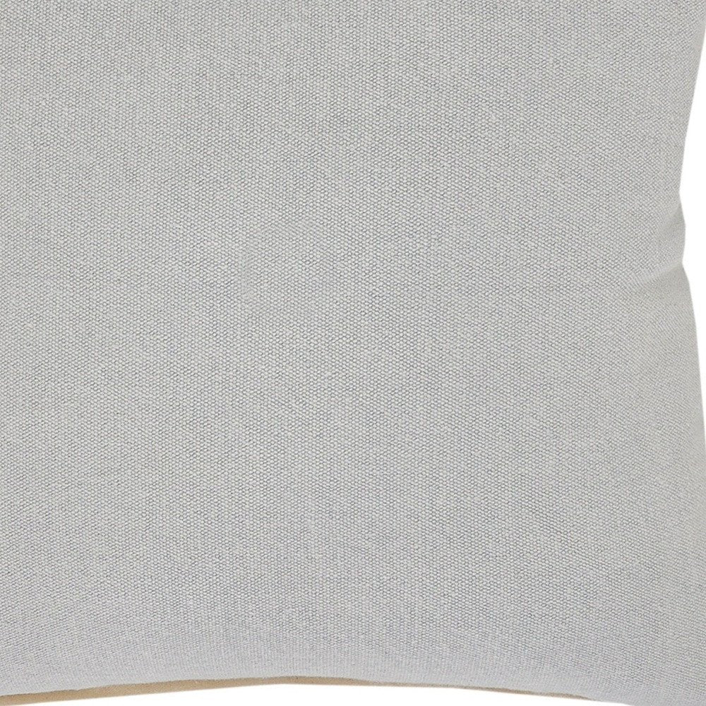 20" Gray Cotton Throw Pillow