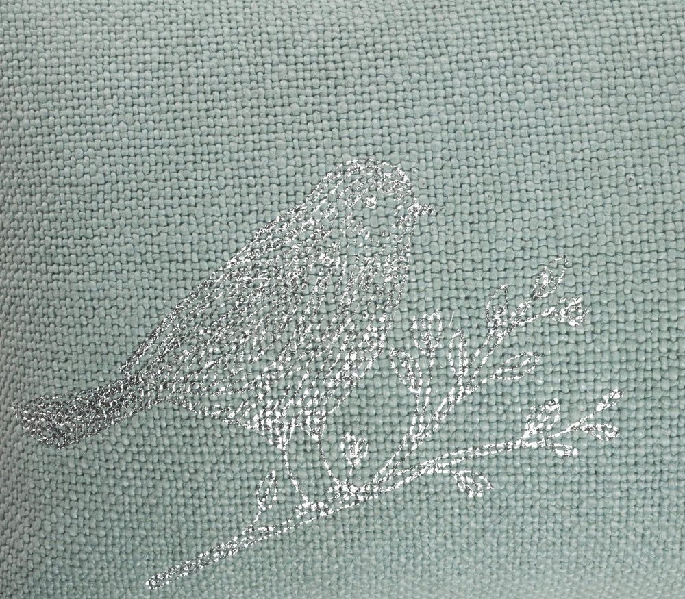 14" X 36" Silver Fabric Throw Pillow