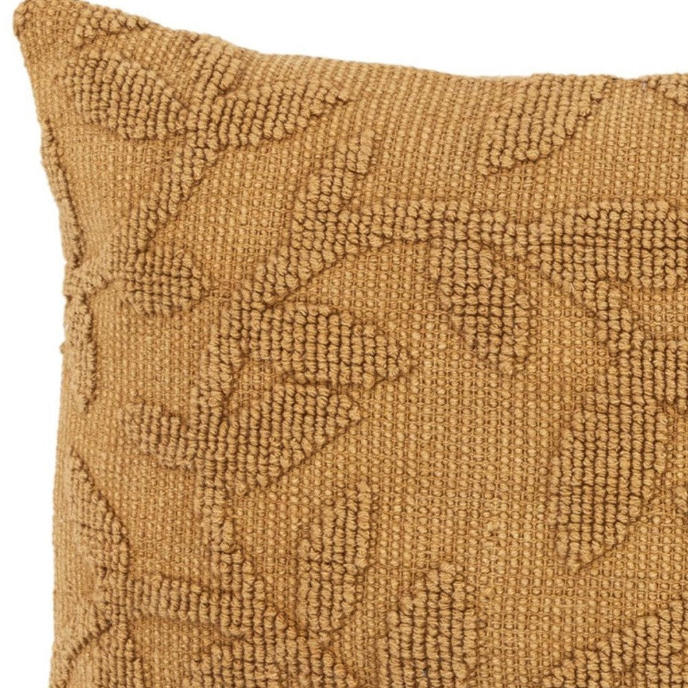 14" X 26" Pumpkin Cotton Lumbar Throw Pillow With Texture
