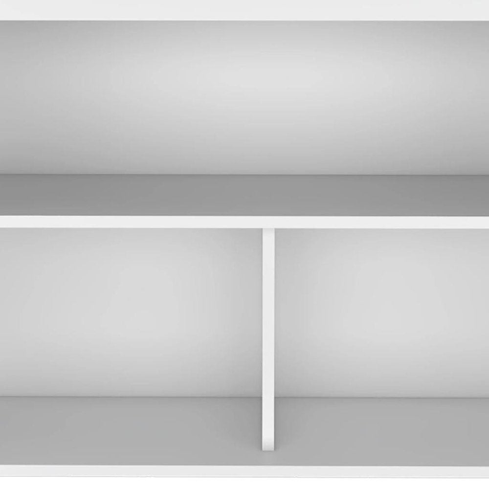 41" Dark Brown and White Wood Kitchen Island Set With Storage