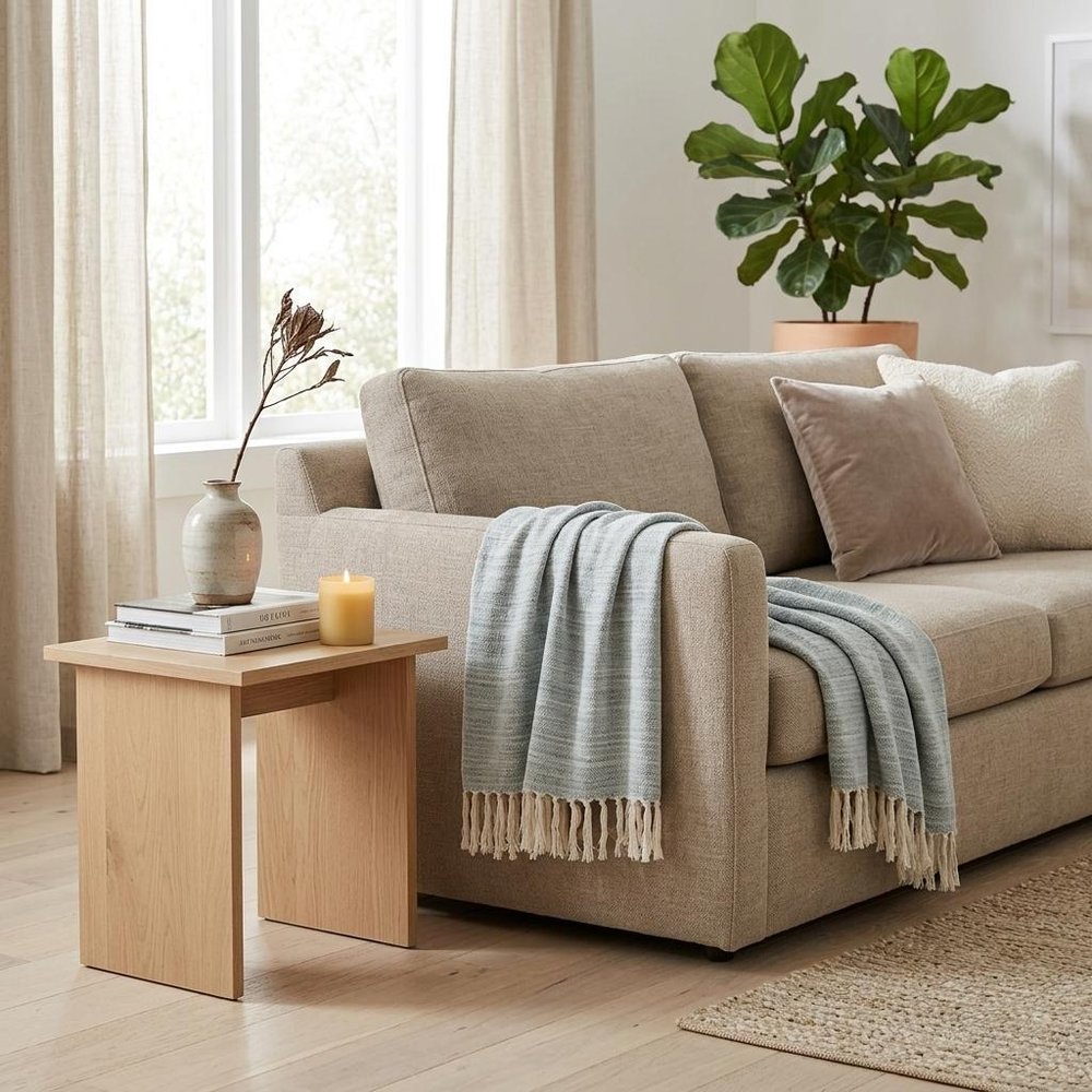 Gray Woven 100% Poly Pet Throw Blanket