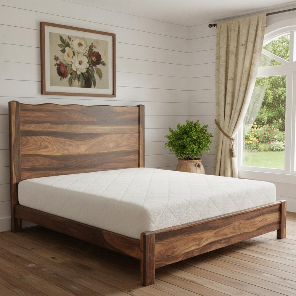 Walnut Live Edge Solid Wood King Bed Frame