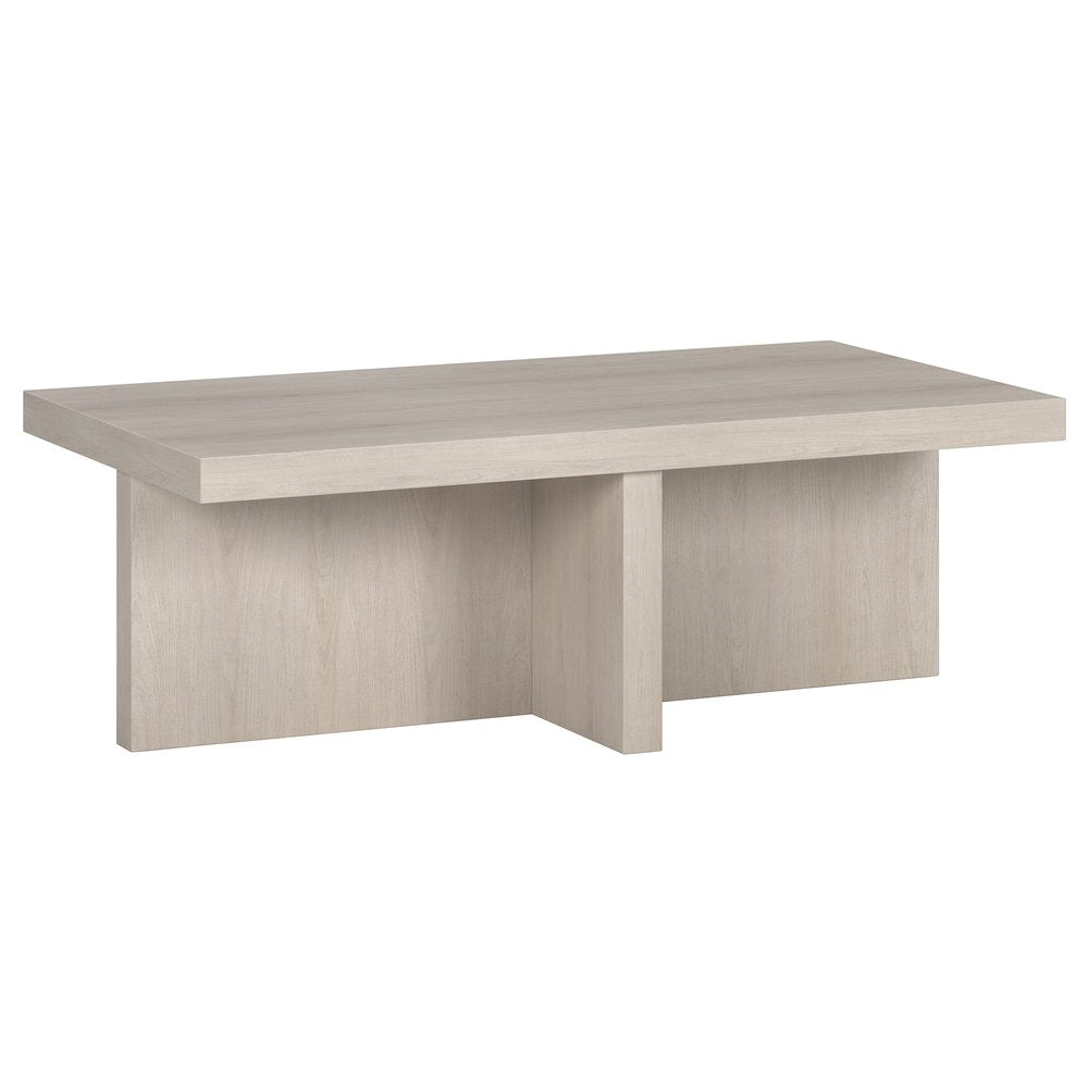 44" Alder White Wood Coffee Table