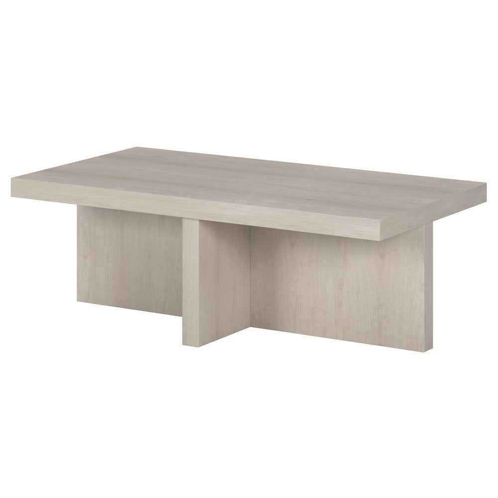 44" Alder White Wood Coffee Table