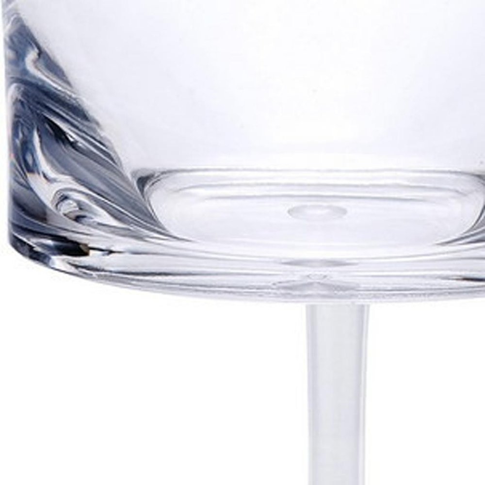 Set of Four Clear Acrylic Stemmed All Purpose Wine Glass