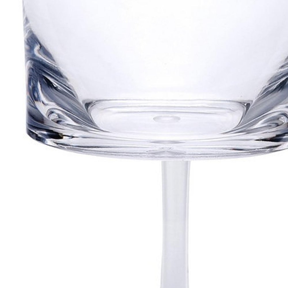 Set of Four Clear Acrylic Stemmed All Purpose Wine Glass