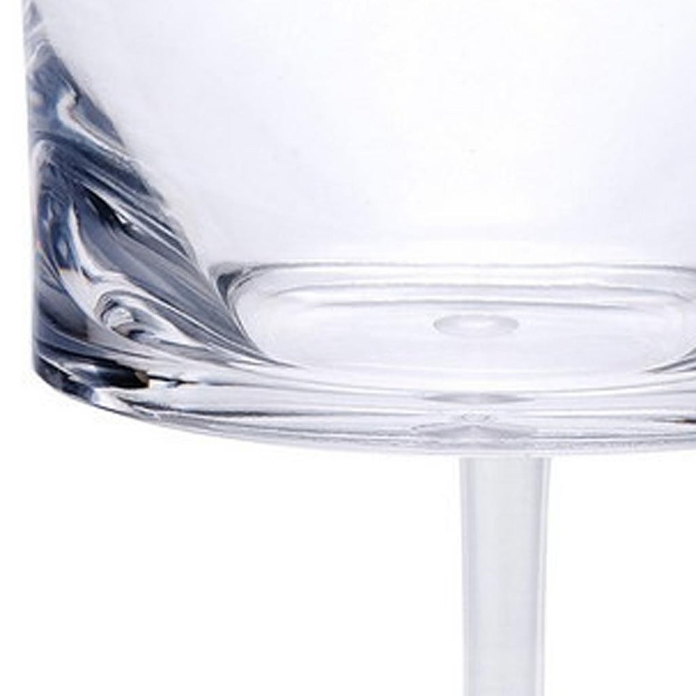 Set of Four Clear Tritan Plastic Stemmed All Purpose Wine Glass