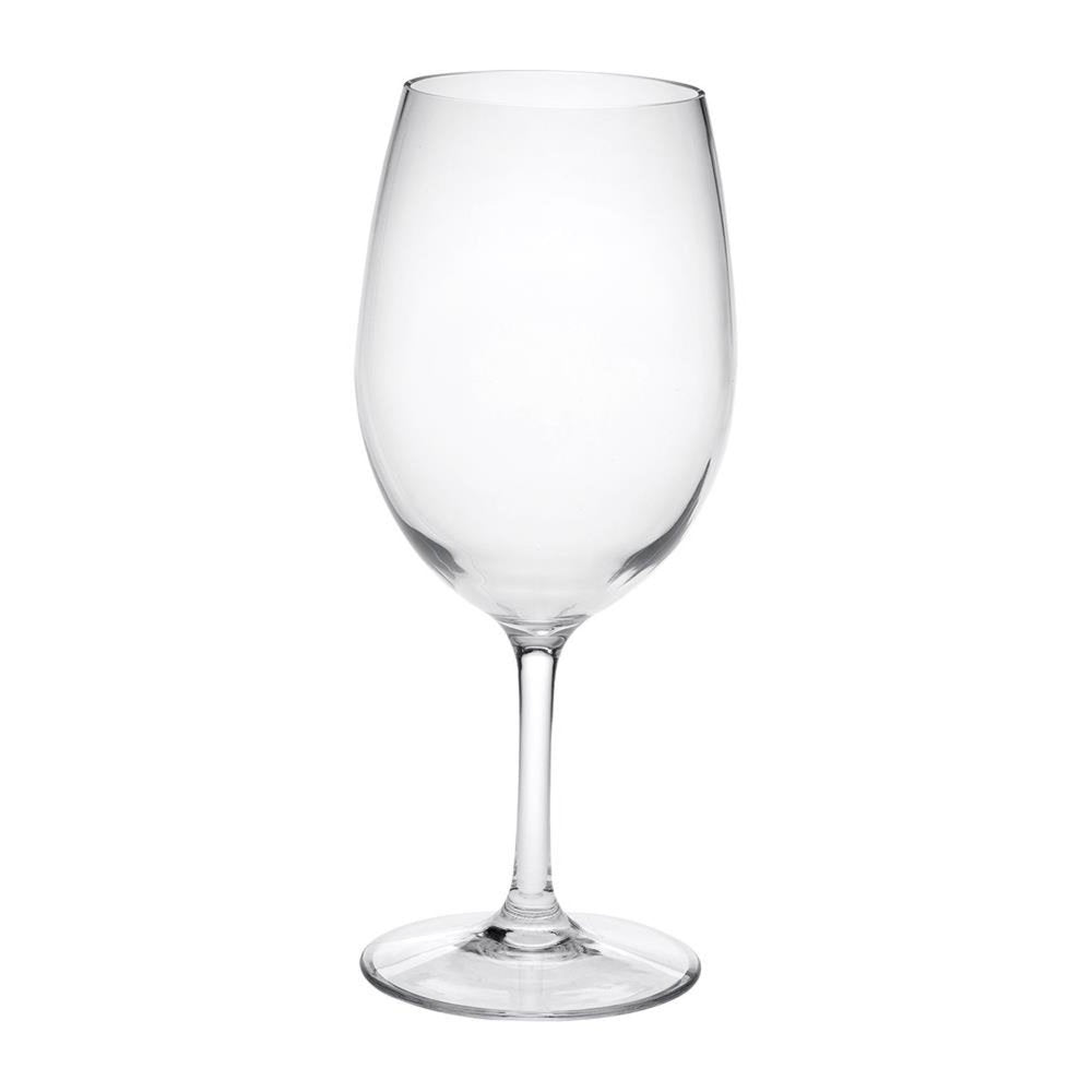 Set of Four Clear Tritan Plastic Stemmed All Purpose Wine Glass