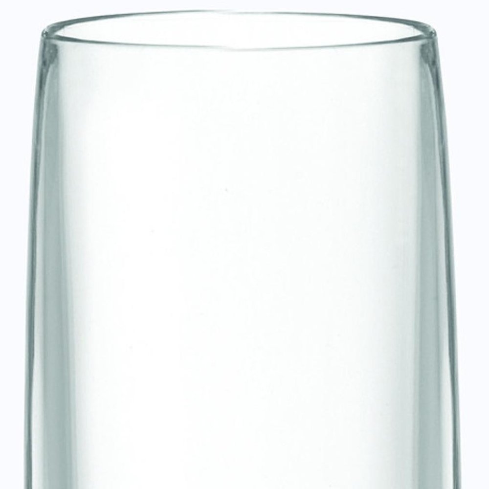 Set of Four Clear Dimpled Tritan Plastic Stemmed Flutes