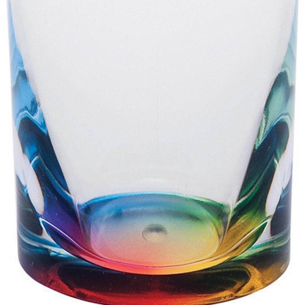 Set of Four Clear Acrylic Stemmed Flutes