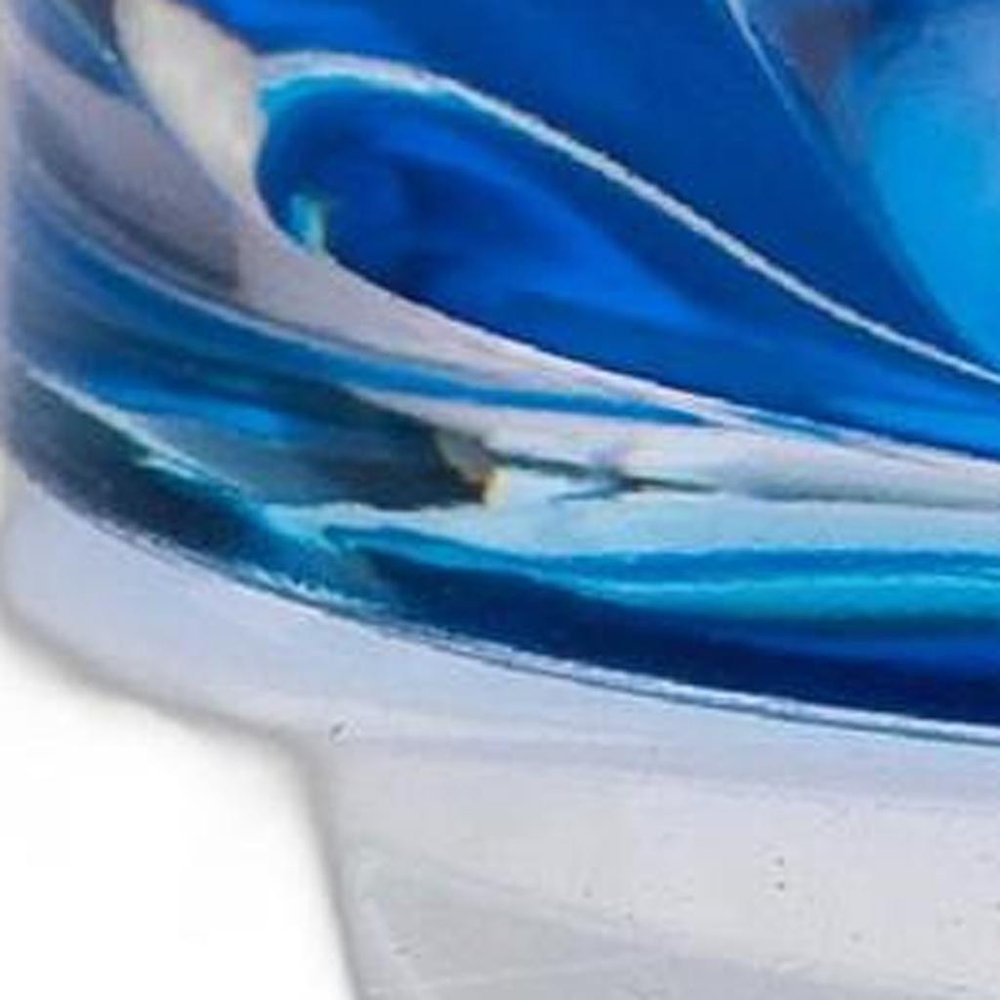Set of Four Blue Acrylic Stemless Whiskey Glass
