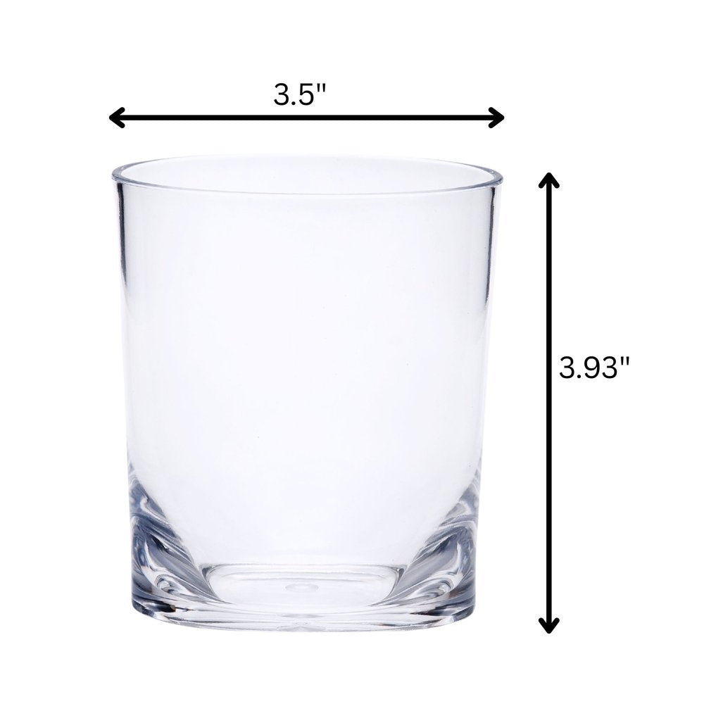 Set of Four Clear Acrylic Stemless Whiskey Glass