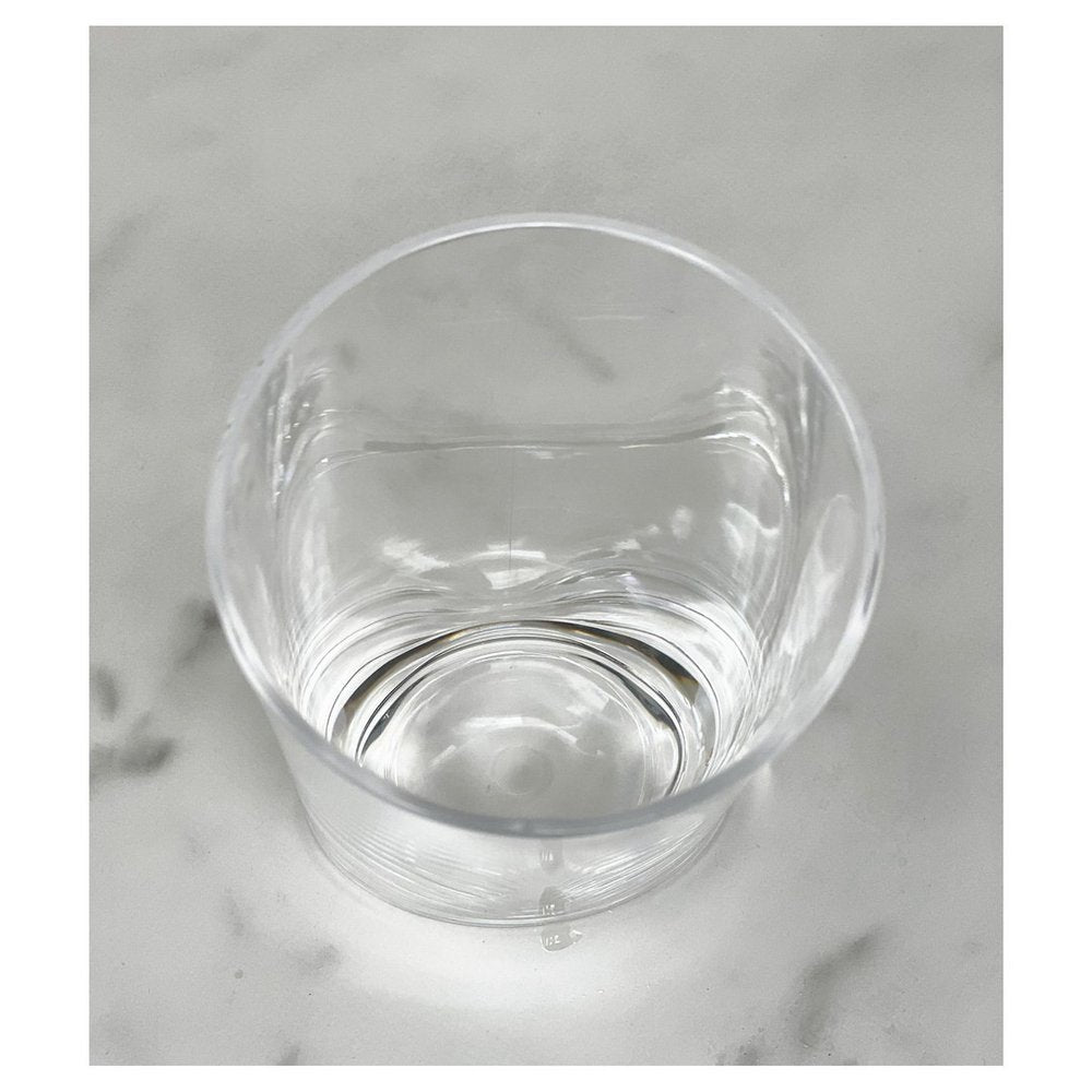 Set of Four Clear Tritan Plastic Stemless Whiskey Glass