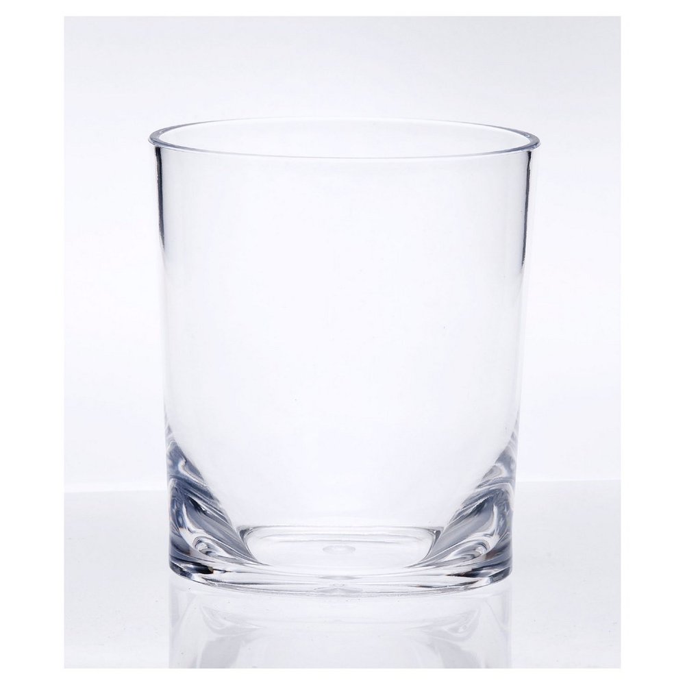 Set of Four Clear Tritan Plastic Stemless Whiskey Glass