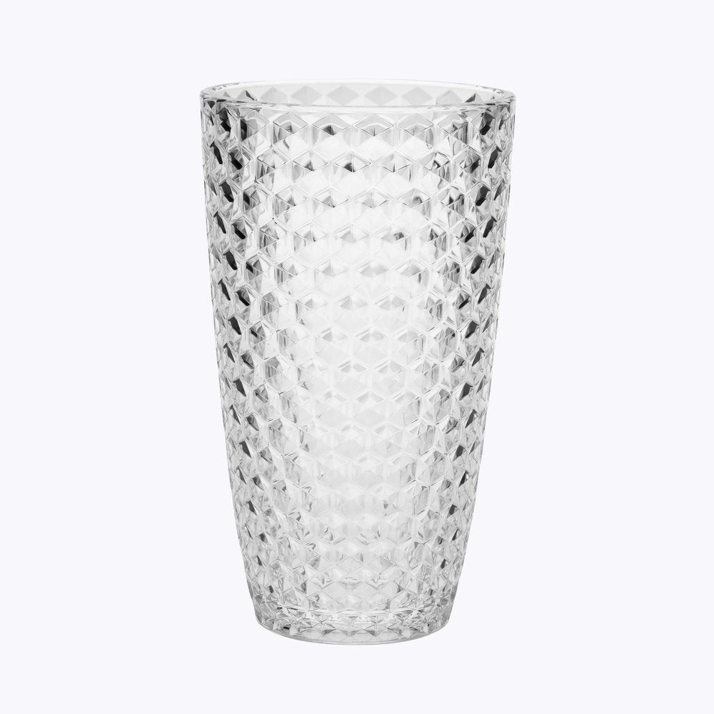 Set of Four Blue Geometric Acrylic Stemless Highball Glass