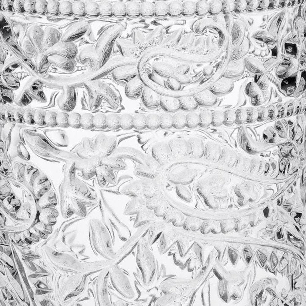 Set of Four Clear Paisley Acrylic Stemless Highball Glass