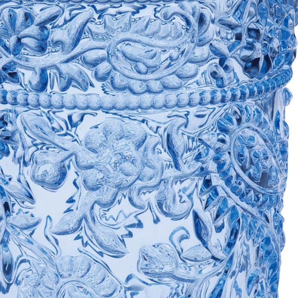 Set of Four Clear Paisley Acrylic Stemless Highball Glass