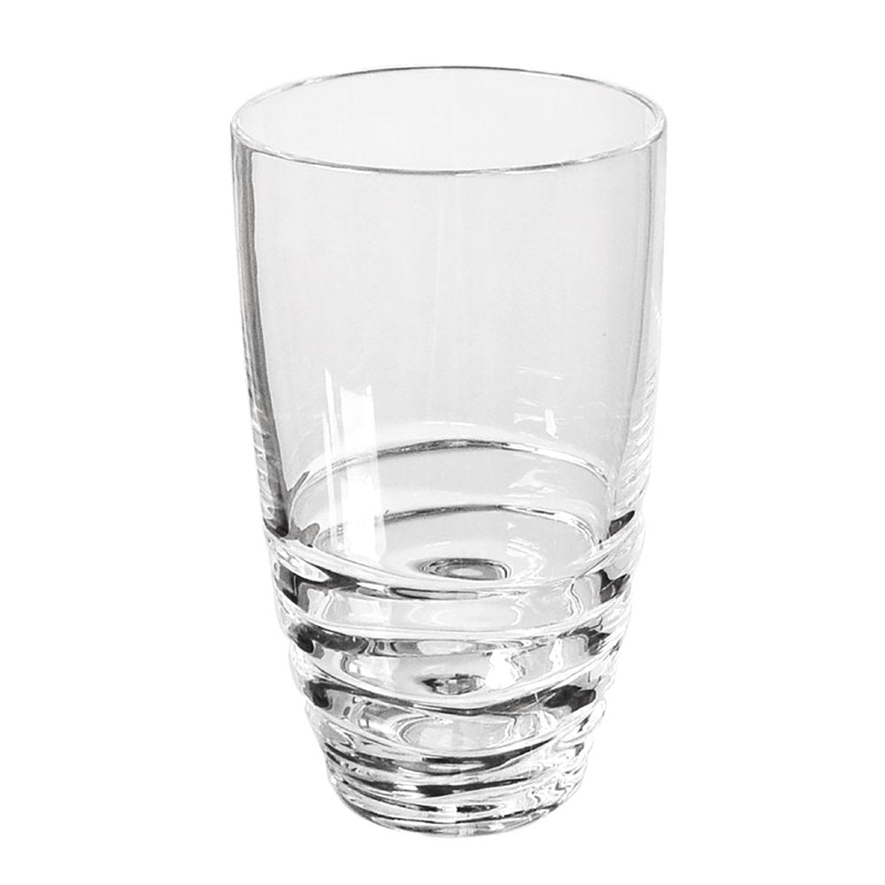 Set of Four Clear Swirl Acrylic Highball Glasses