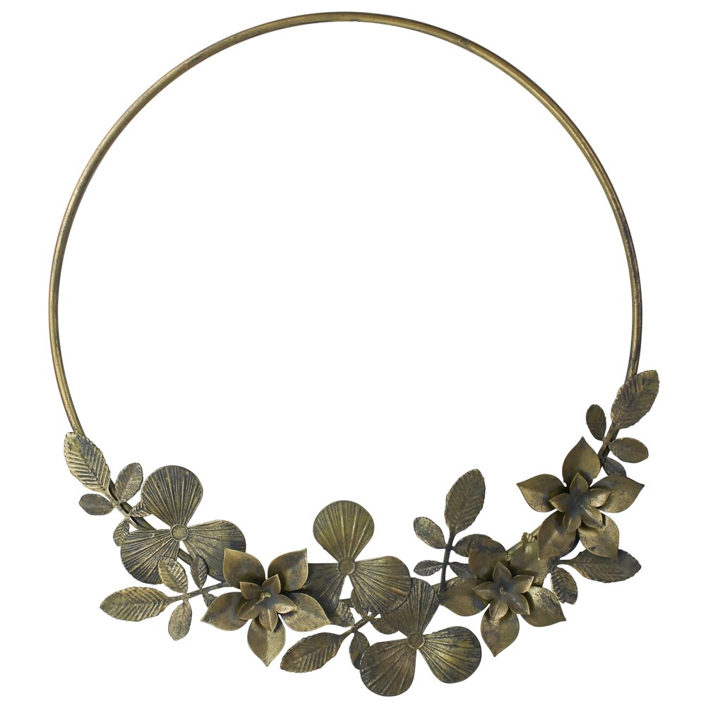 14" Brown Mixed Assortment Artificial Wreath