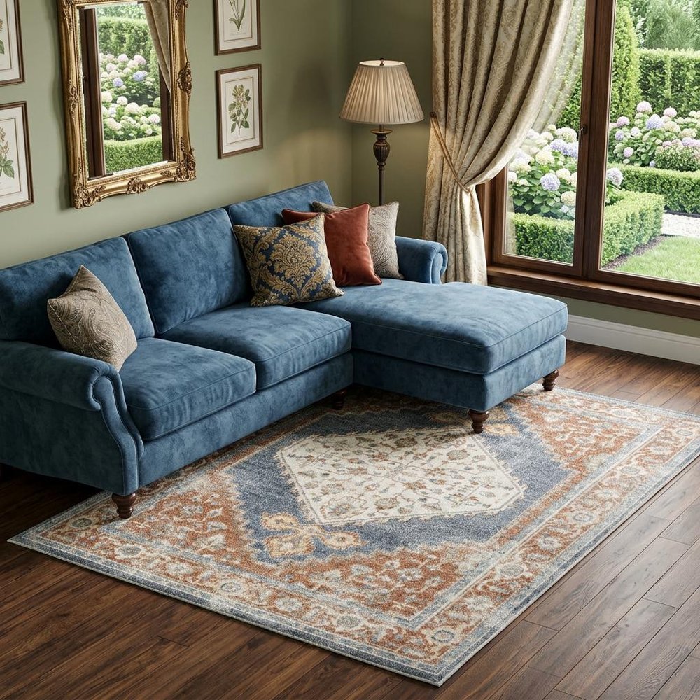 9' X 12' Ivory Oriental Power Loom Distressed Area Rug