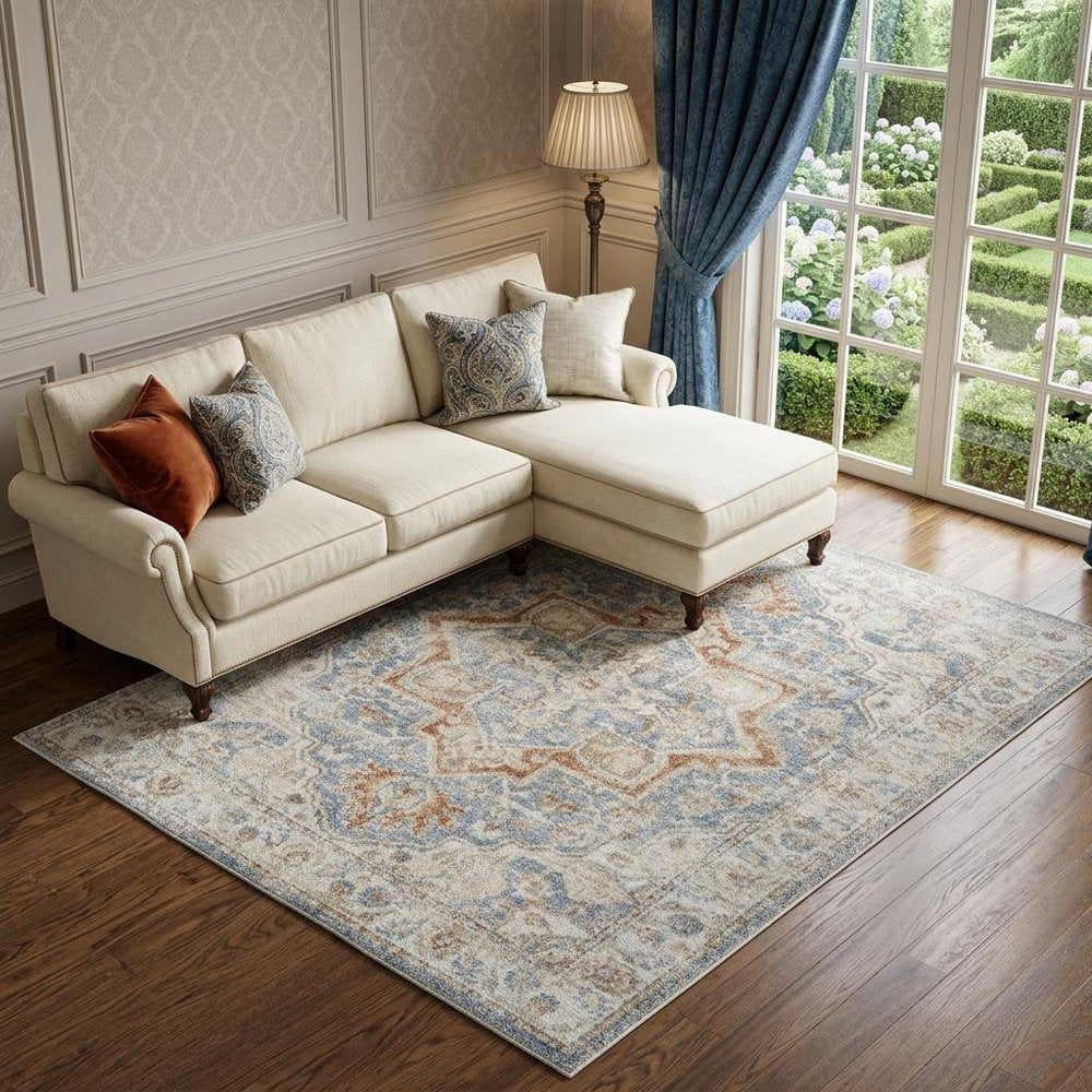 9' X 12' Gray Oriental Power Loom Area Rug