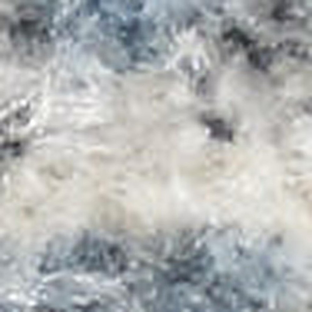 7' X 9' Blue Oriental Power Loom Distressed Washable Area Rug