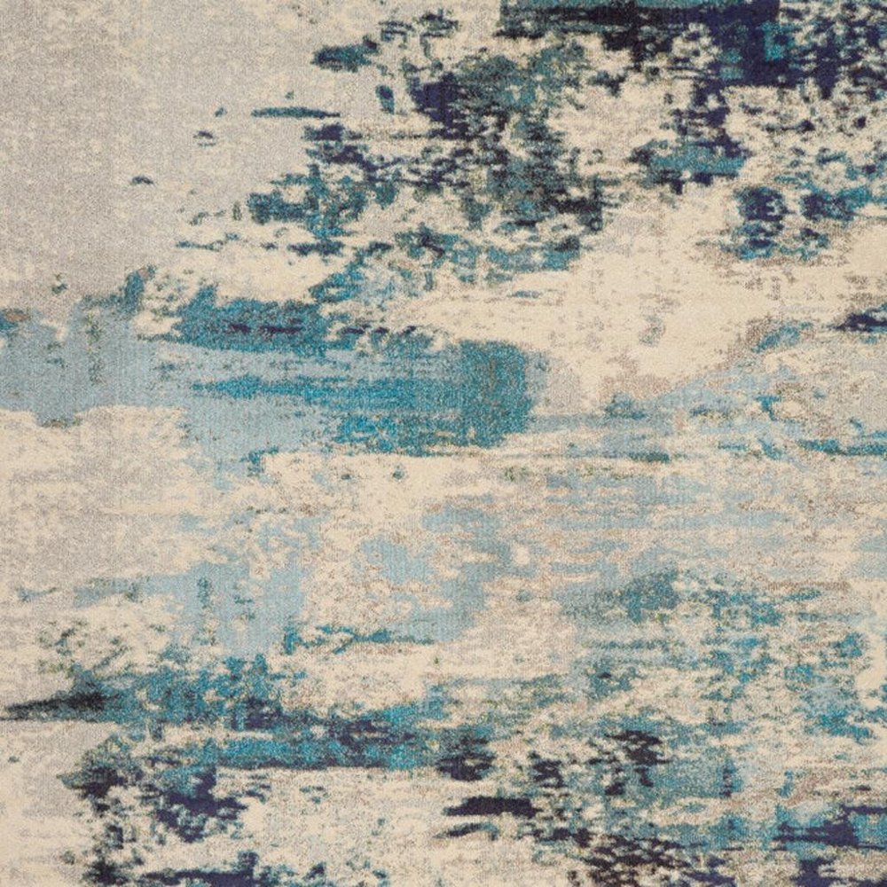 10' X 14' Ivory Abstract Power Loom Area Rug