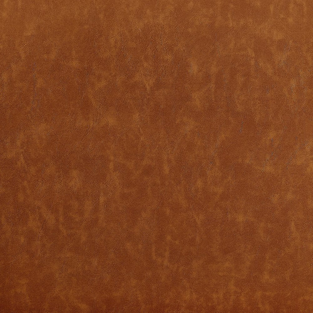 Brown and Black Upholstered Faux Leather Curved Back Dining Side Chair