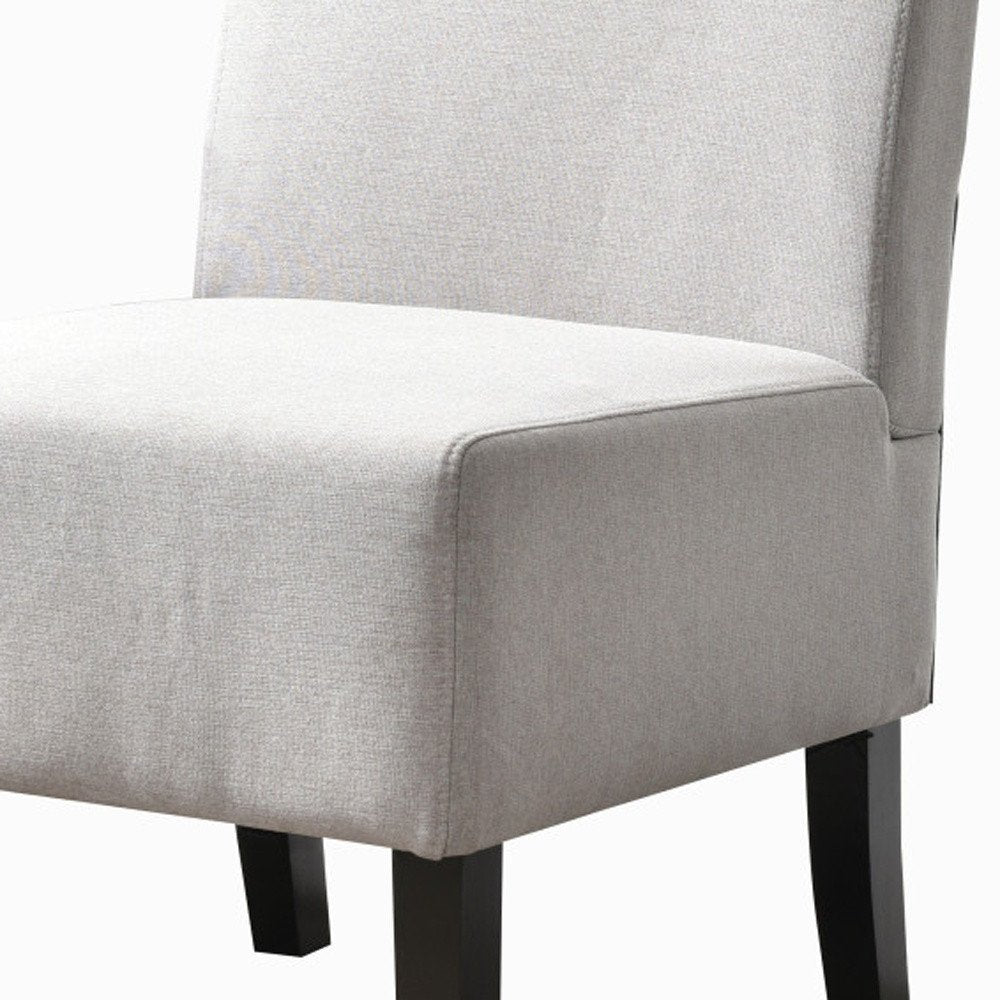23" Gray and Black Upholstered Slipper Chair