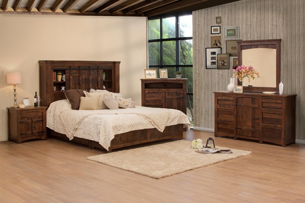 27" Brown Solid Wood One Drawer Nightstand