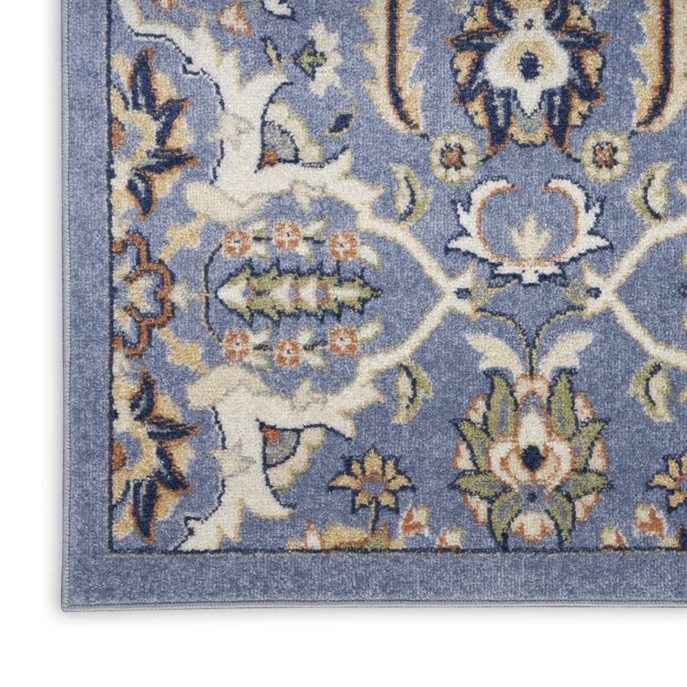 4' X 6' Green and Ivory Floral Power Loom Area Rug