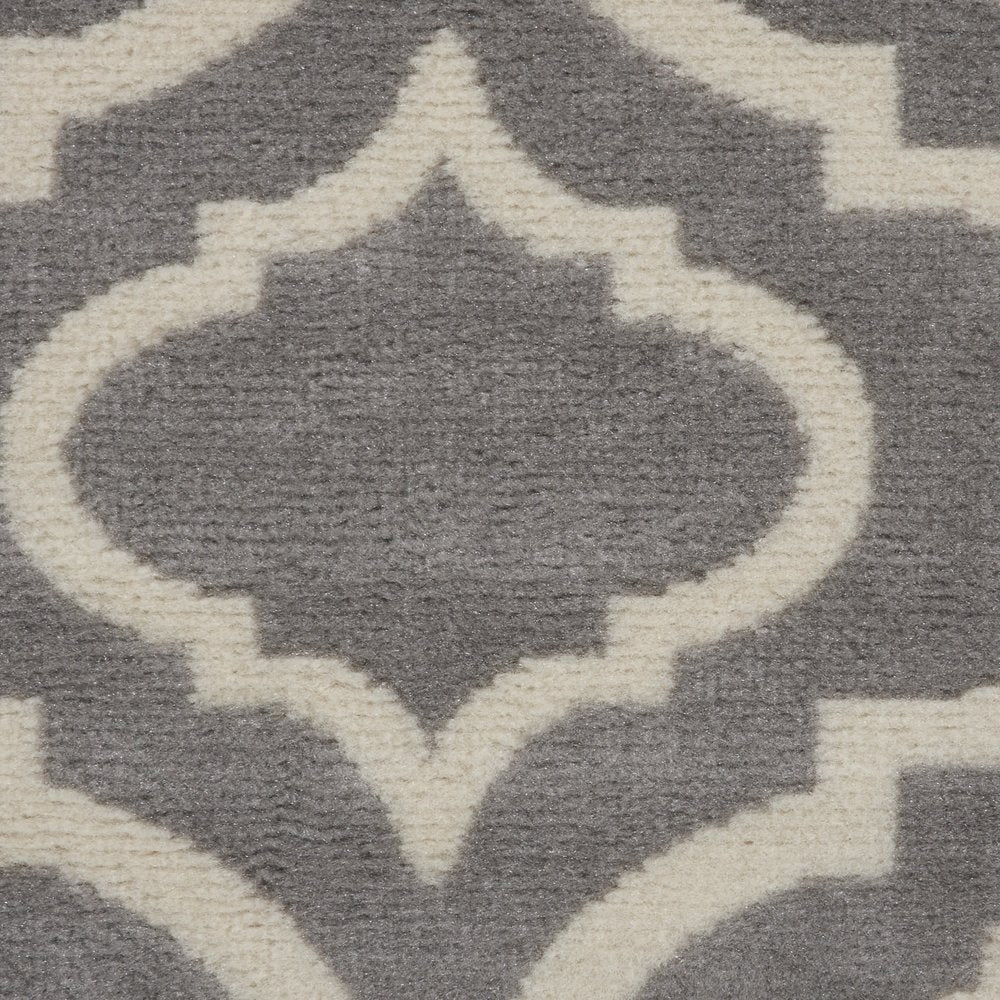 2' X 4' Gray Moroccan Power Loom Area Rug