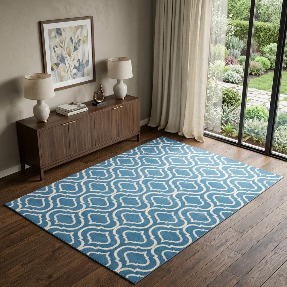 4' X 6' Gray Moroccan Power Loom Area Rug