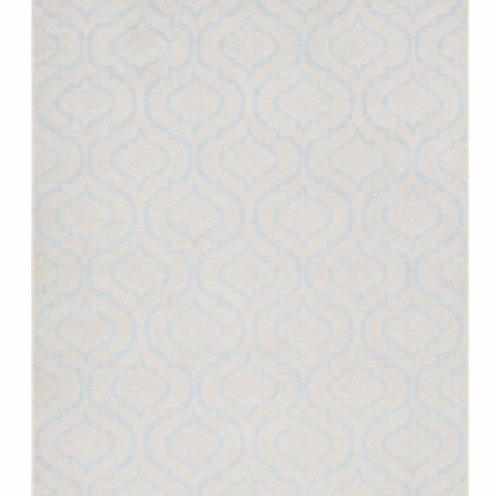 5' X 7' Ivory And Gray Moroccan Area Rug