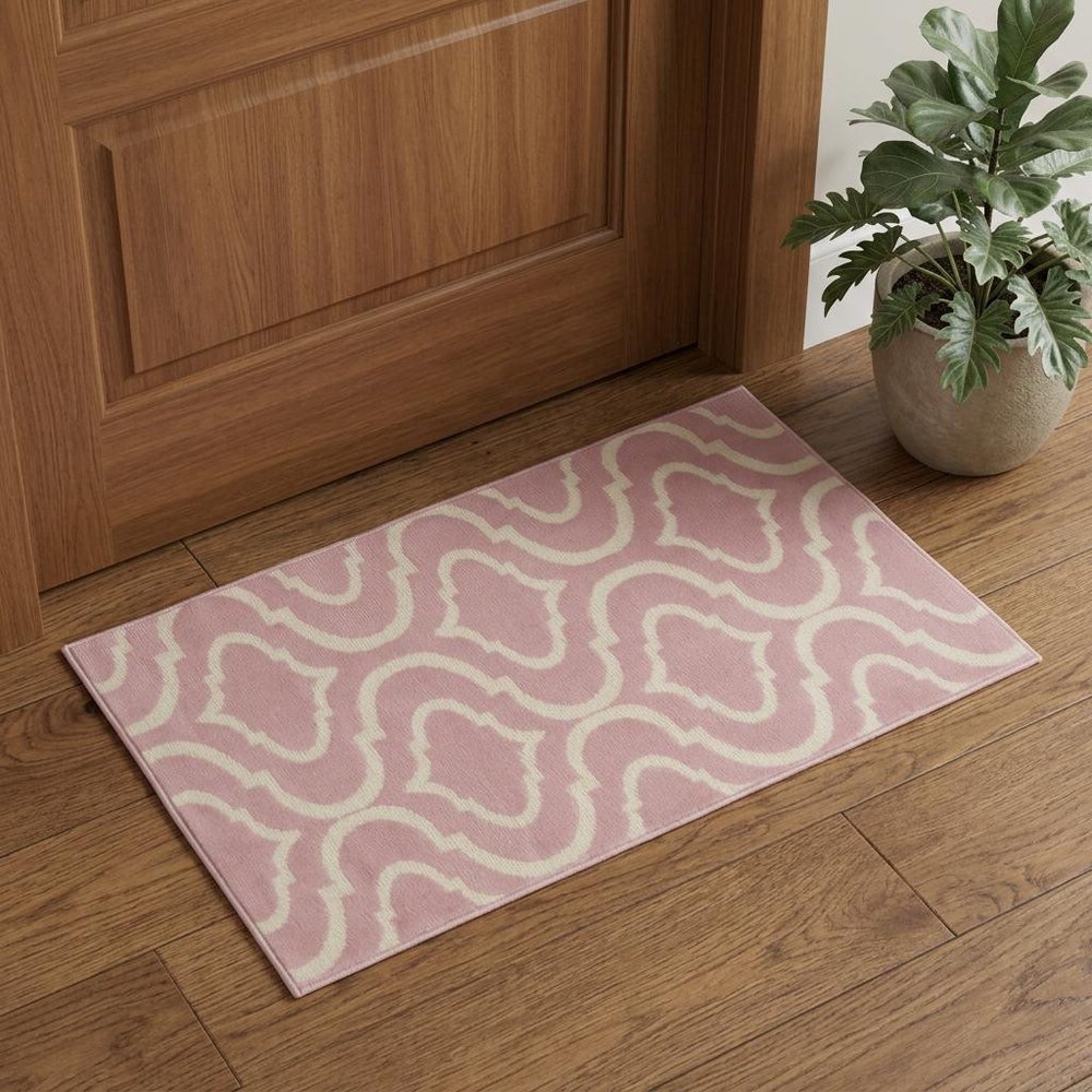 2' X 4' Gray Moroccan Power Loom Area Rug