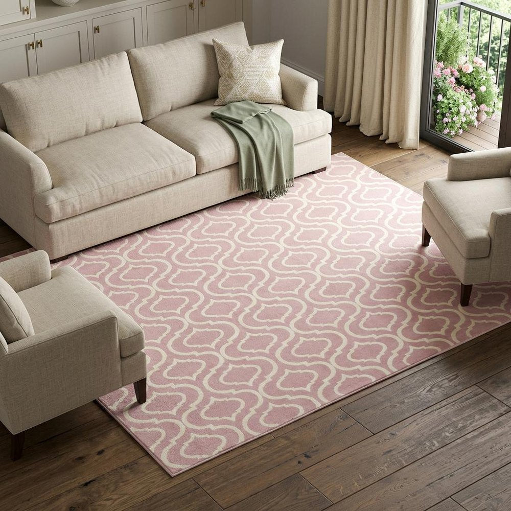 8' X 10' Gray Moroccan Power Loom Area Rug