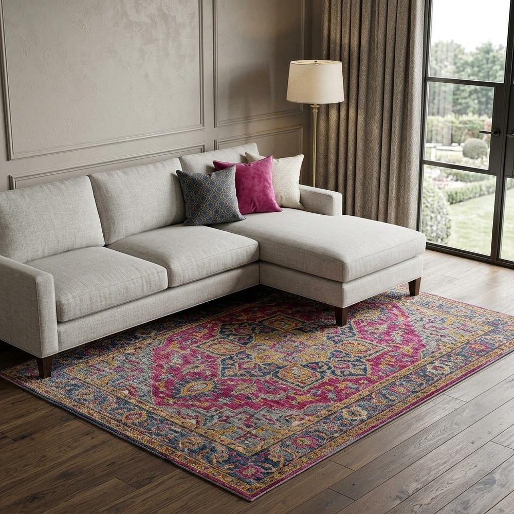 12' X 18' Blue Moroccan Power Loom Distressed Area Rug