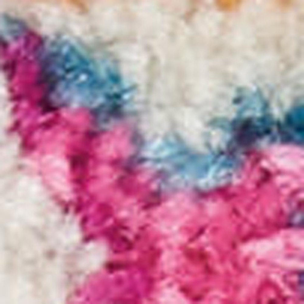 10' X 14' Blue Moroccan Power Loom Distressed Area Rug