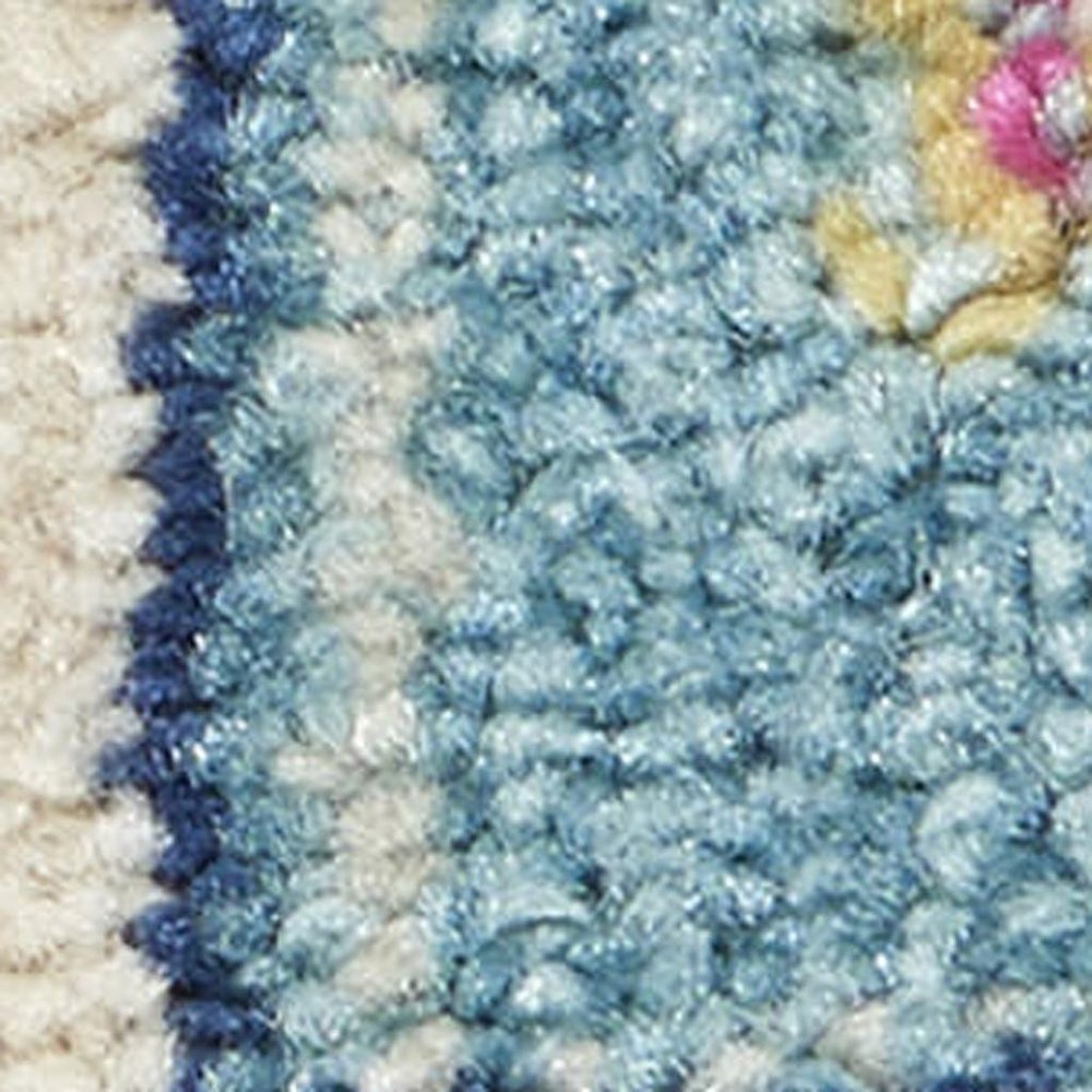 10' Ivory Floral Power Loom Runner Rug