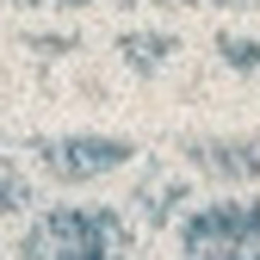 4' Navy Blue Round Floral Power Loom Area Rug