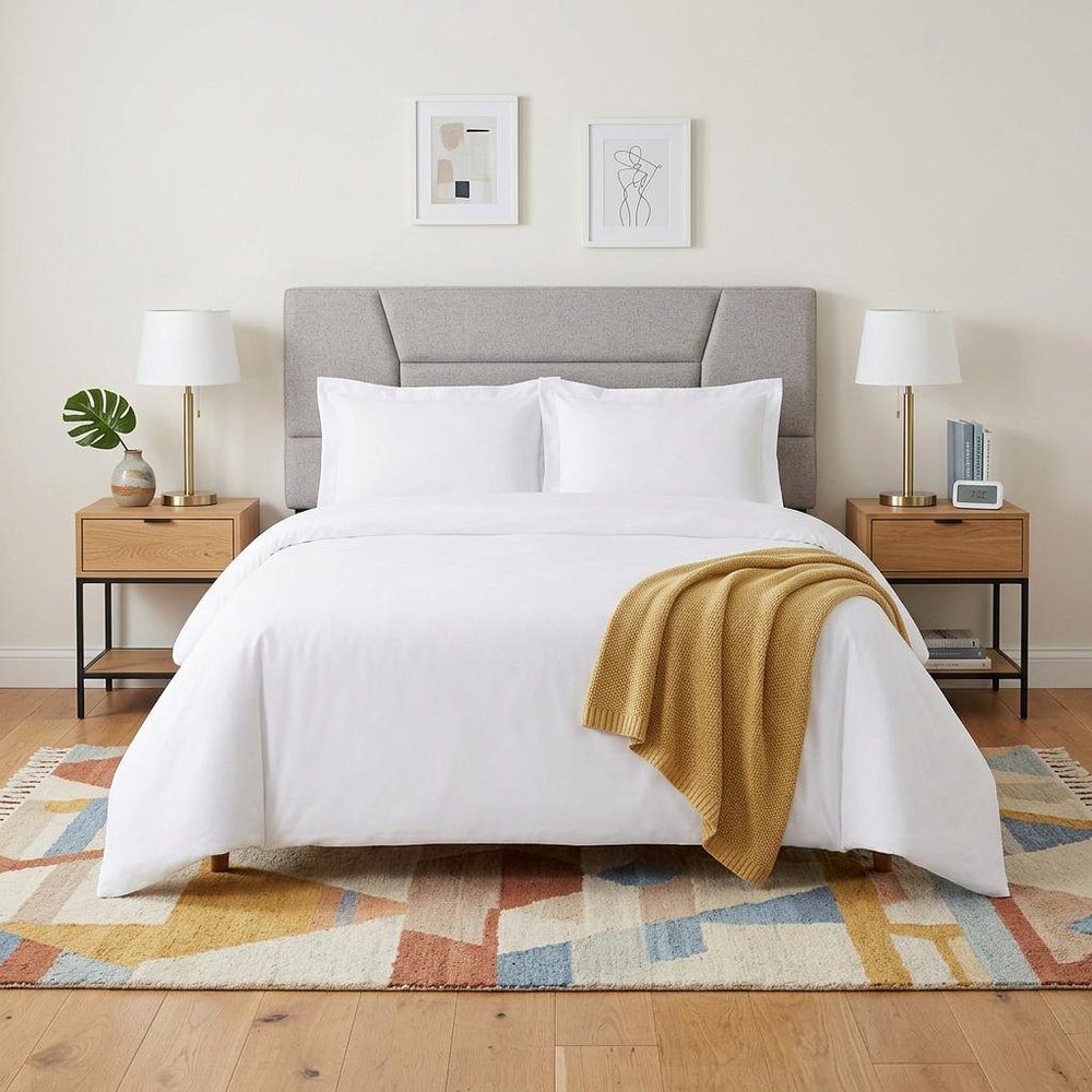 White King Cotton Blend 1000 Thread Count Washable Duvet Cover Set