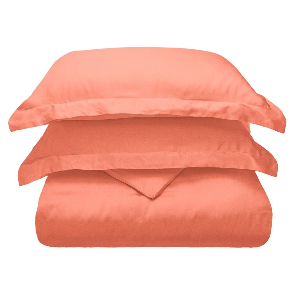 Coral King Cotton Blend 300 Thread Count Washable Duvet Cover Set