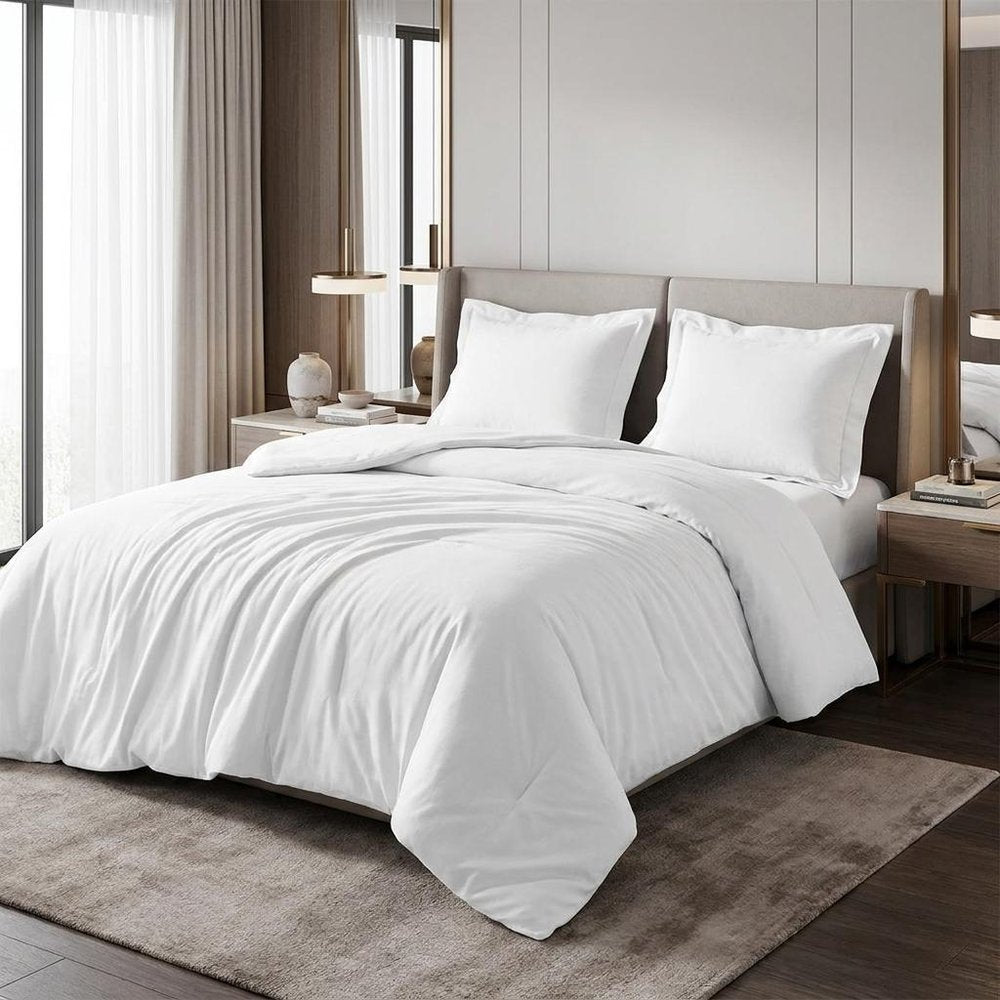 White King Cotton Blend 300 Thread Count Washable Duvet Cover Set