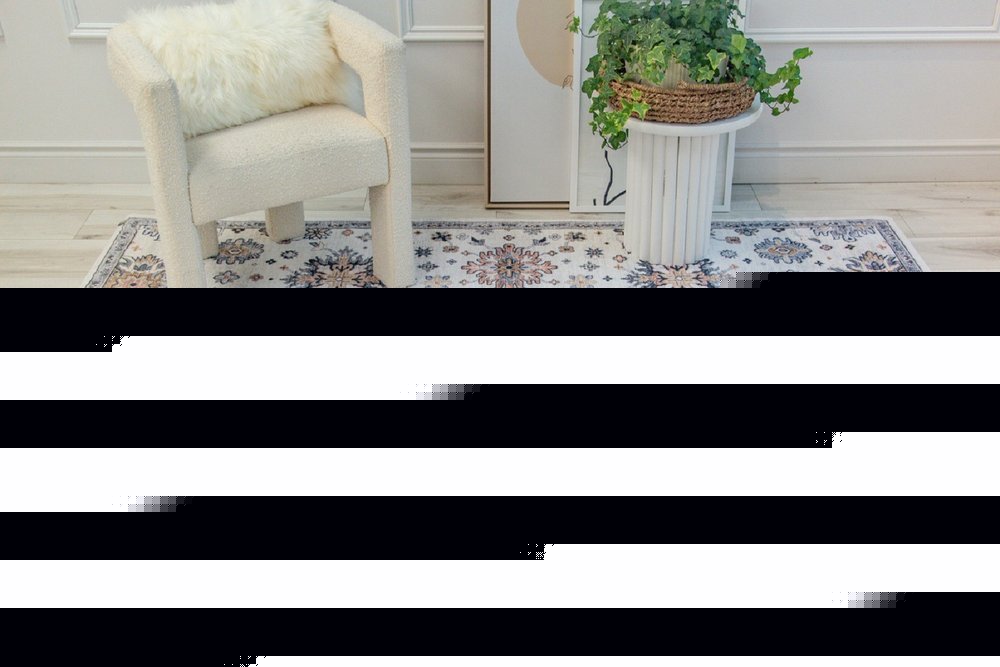 8' X 11' Gray and Gold Floral Area Rug