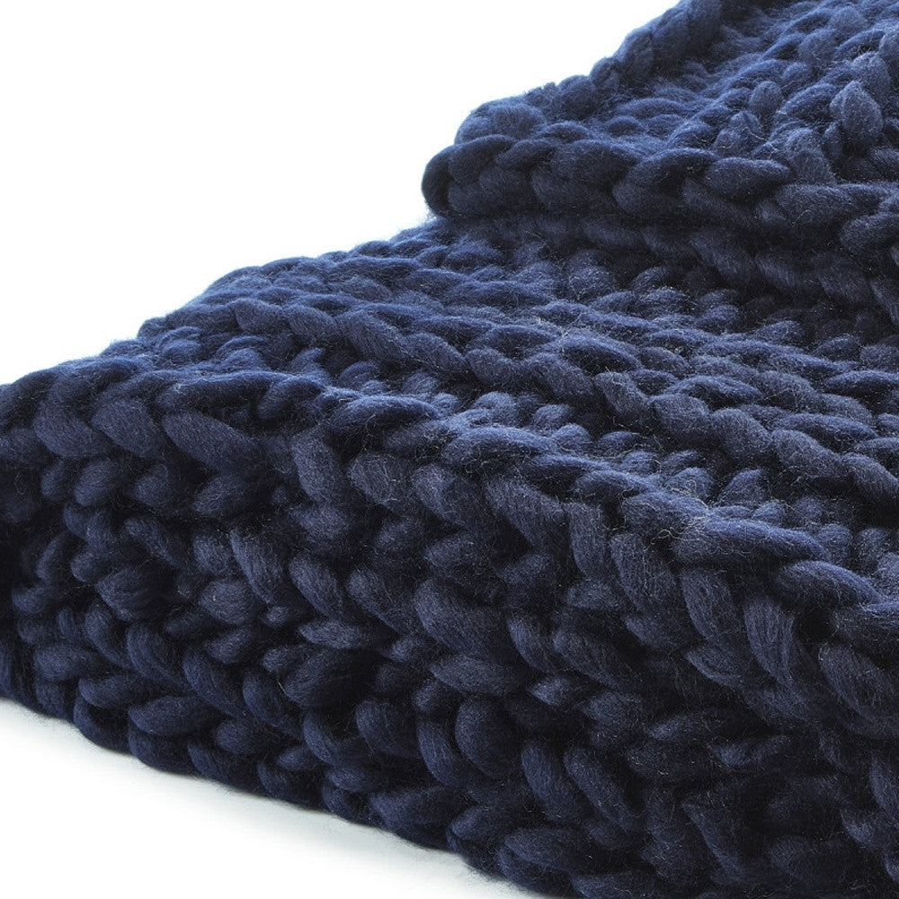 60" X 40" Dark Slate Gray Knitted Polyester Throw Blanket