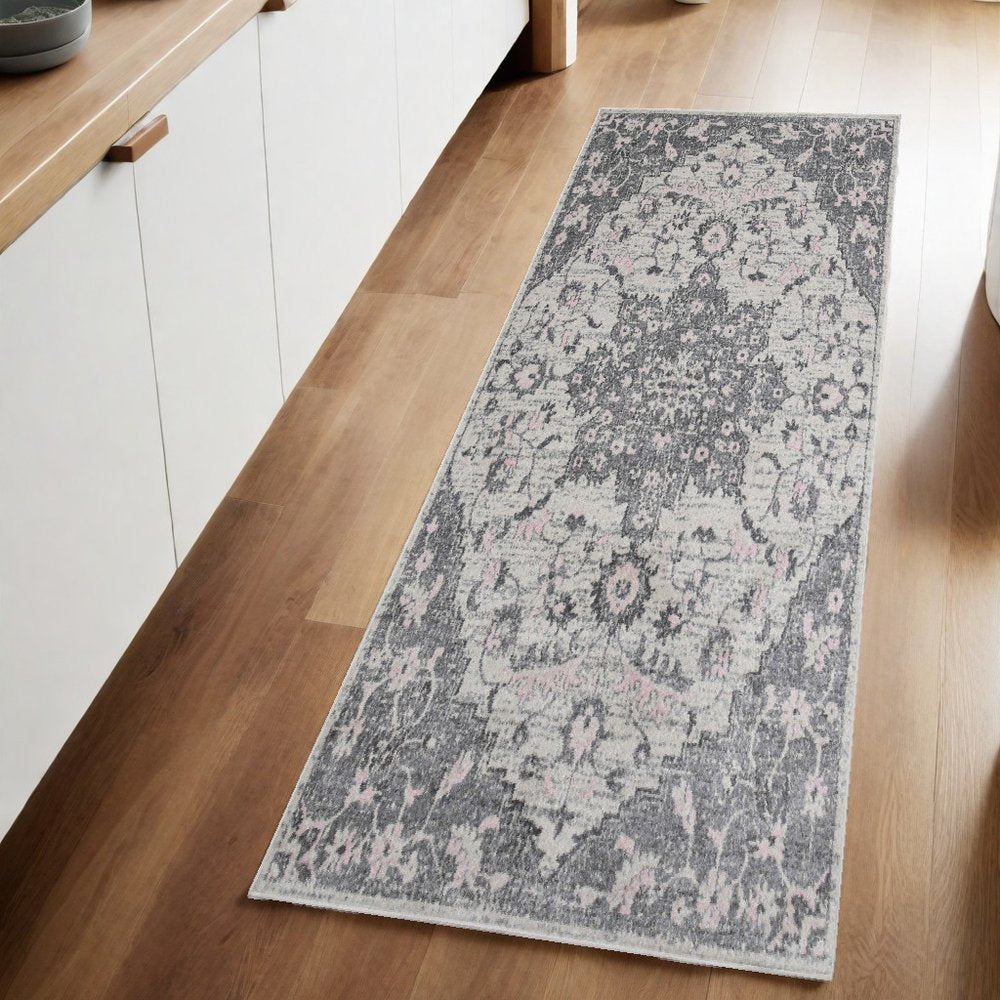 2' X 3' Gray And Dark Gray Area Rug
