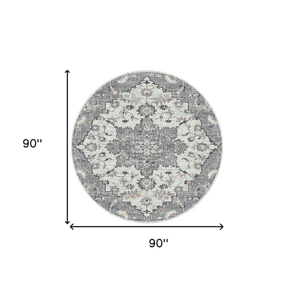 2' X 3' Gray And Dark Gray Area Rug