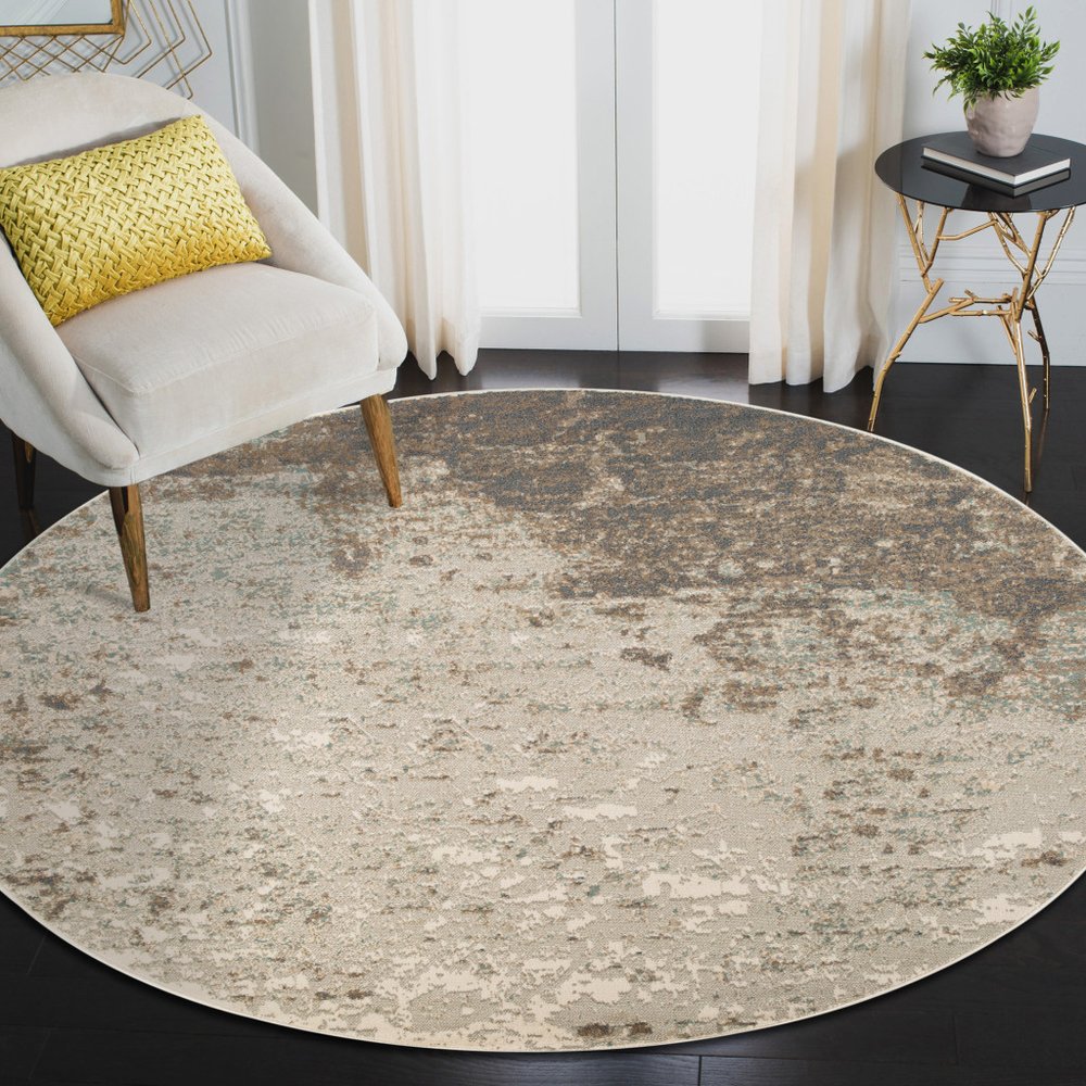 10' X 14' Gray And Ivory Abstract Area Rug